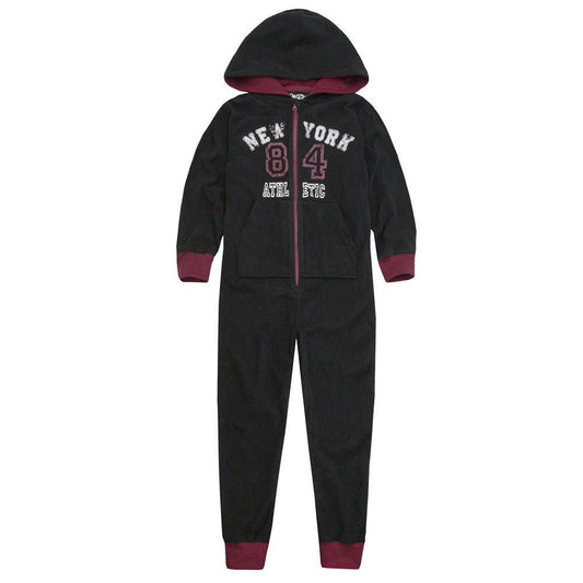 Onezee Kids Logo Fleece Onesie - Black