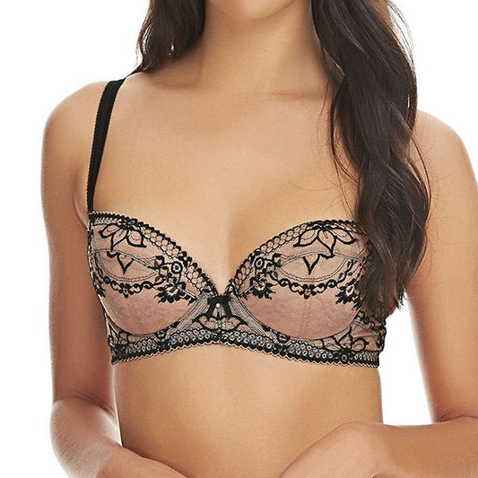 Wacoal Frivole Balcony Bra - Black/Nougat