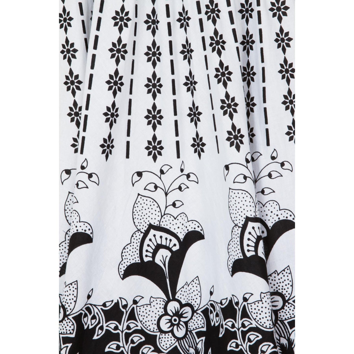 Pistachio Crossover Summer Dress - Black/White