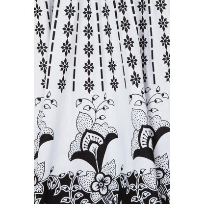 Pistachio Crossover Summer Dress - Black/White