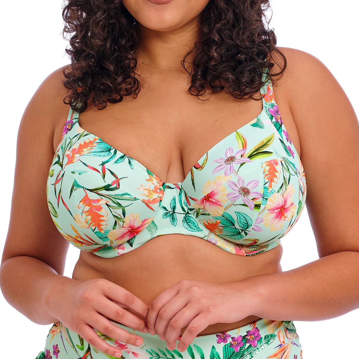 Elomi Sunshine Cove Plunge Bikini Top - Aqua