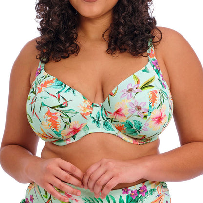 Elomi Sunshine Cove Plunge Bikini Top - Aqua