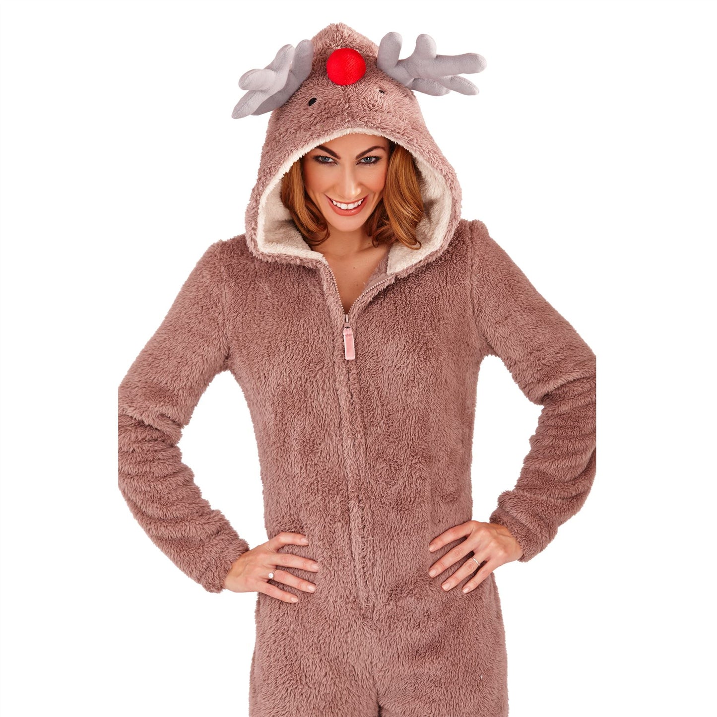 Loungeable Womens Reindeer Fleece Onesie