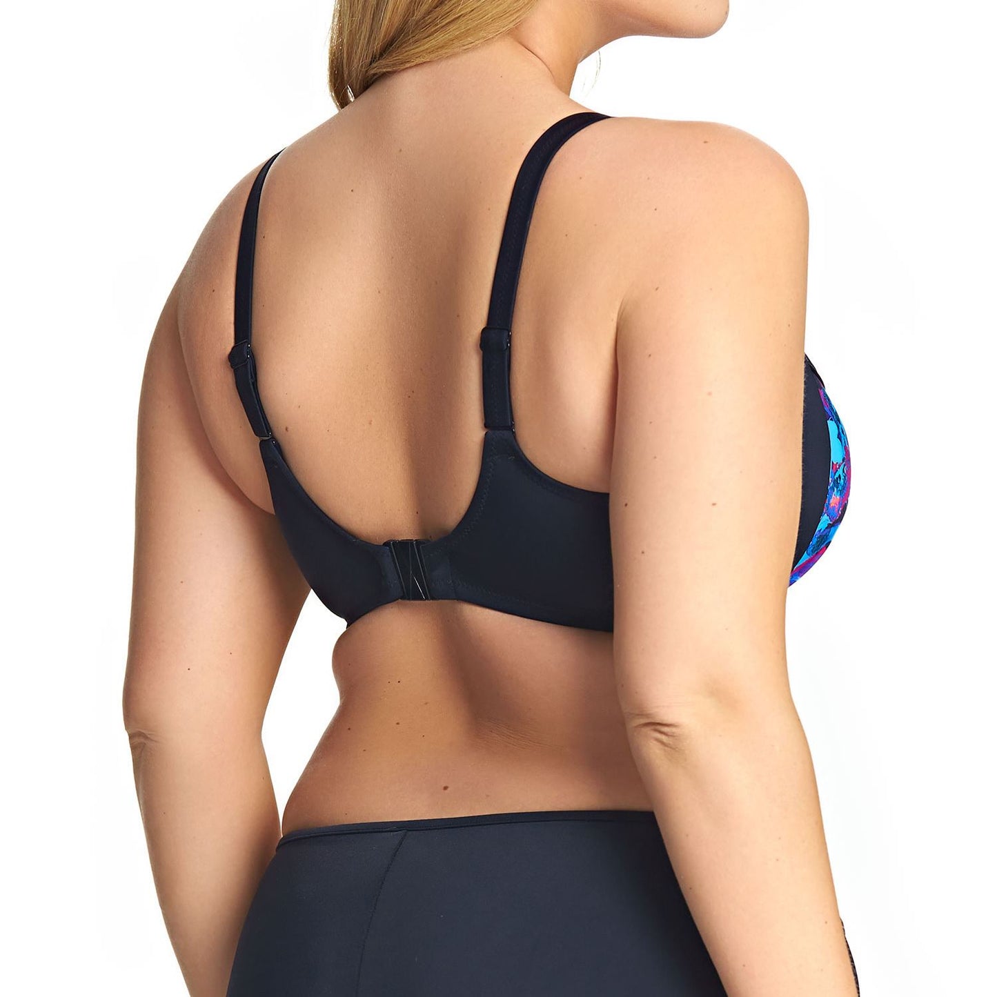 Elomi Abstract Multiway Plunge Bikini Top - Black