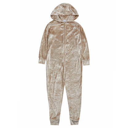 Forever Dreaming Girls Crushed Velvet Onesie - Gold