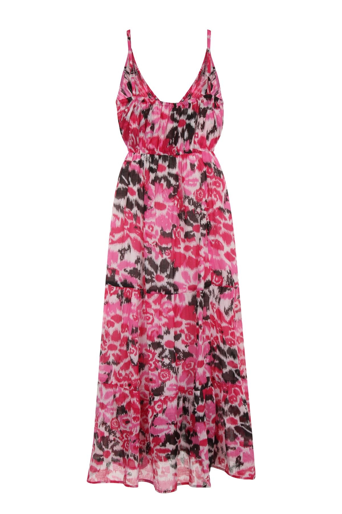 Pistachio Strappy Maxi Dress - Pink