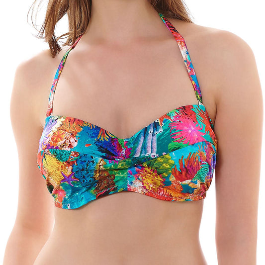 Freya Under The Sea Twist Bikini Top - Reef