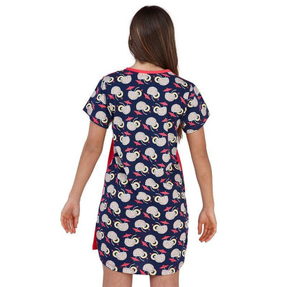 Loungeable Out Of Office Nightdress - Red/Print