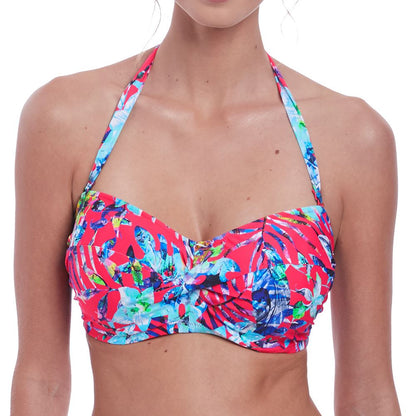 Fantasie Fiji Twist Scarf Tie Bandeau Bikini Top - Azalea