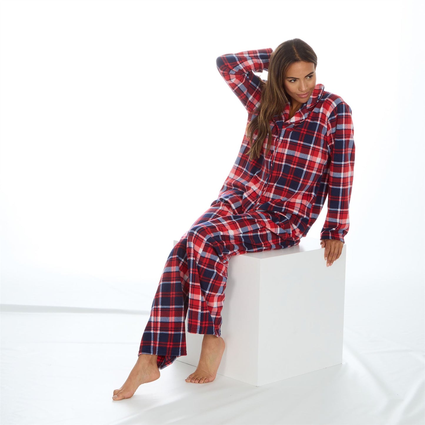 Forever Dreaming Womens Microfleece Check Pyjamas