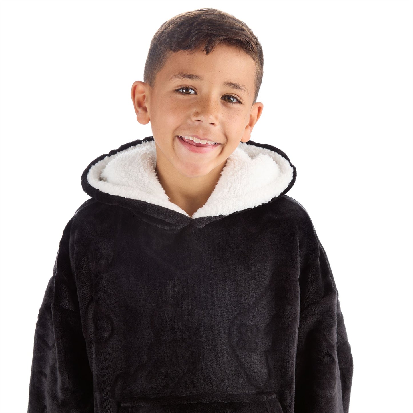 Huggable Hoodie Kids Fleece Oversized Embossed Hoodie - Gamer