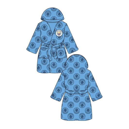 Kids Manchester City Fleece Hooded Robe