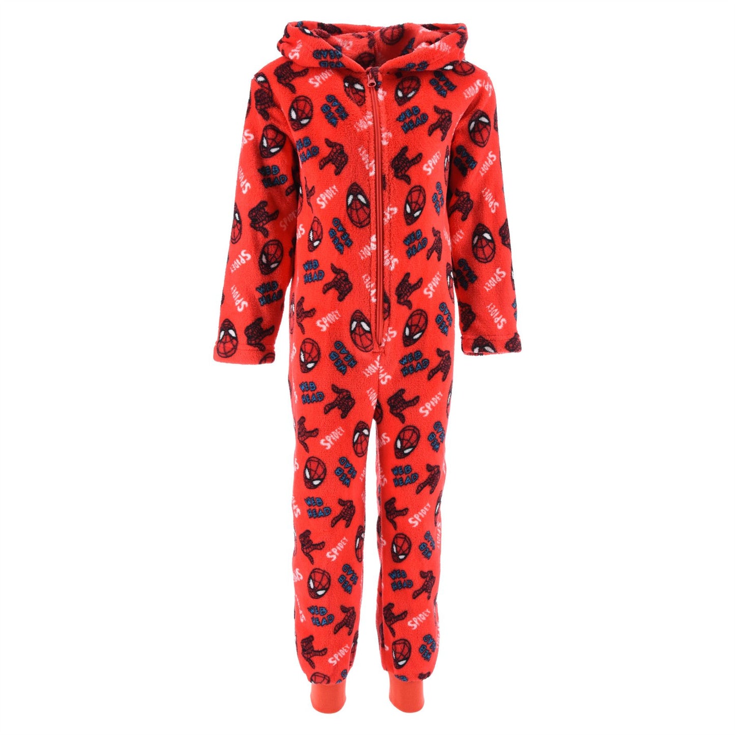 Kids Spiderman Fleece 'Spidey' Onesie - Red