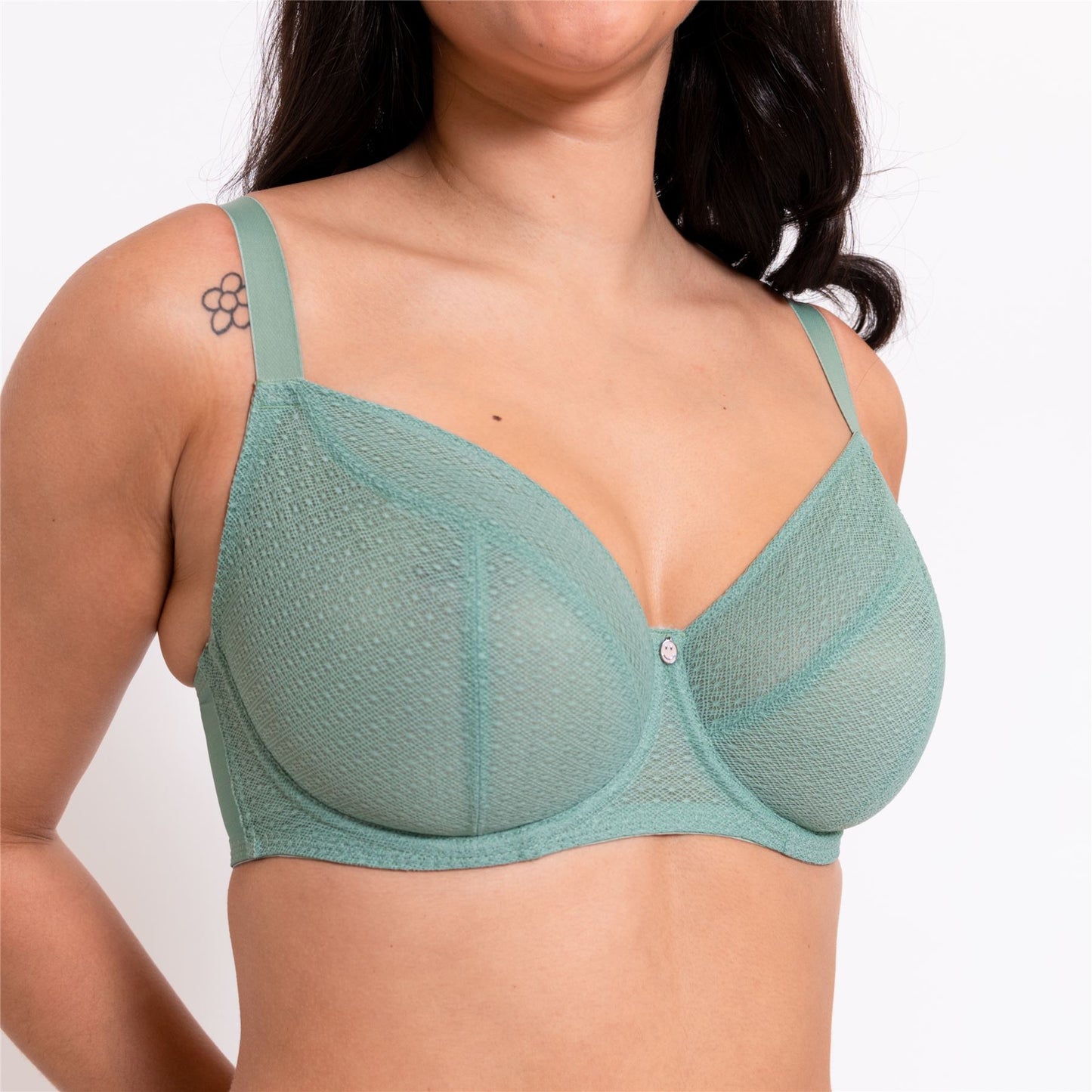Curvy Kate Happy Boobs Balcony Bra - Sage Green