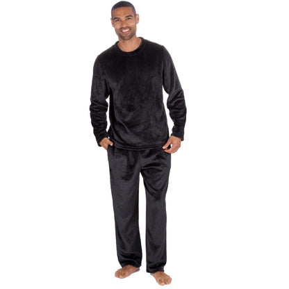 Cargo Bay Mens Flannel Fleece Pyjamas - Black