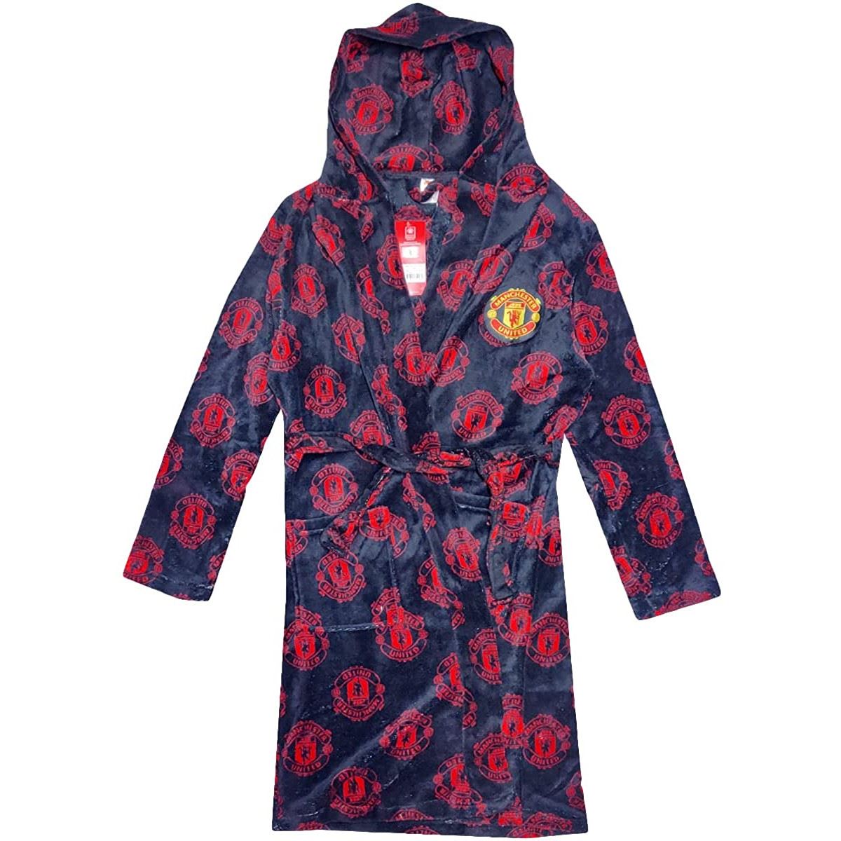 Mens Manchester United Fleece Hooded Robe