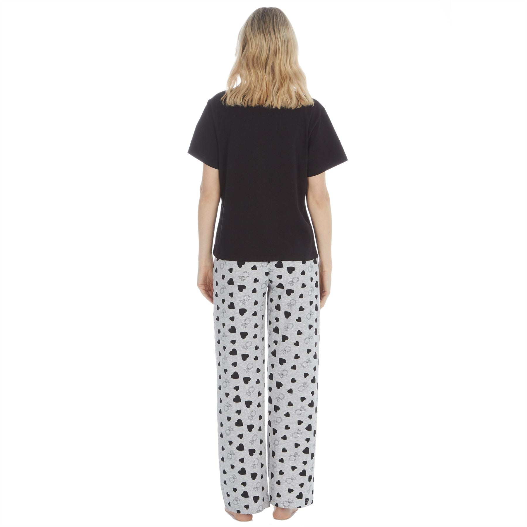 Forever Dreaming Womens 'The Bride's Entourage' Jersey Pyjamas - Black Forever Dreaming