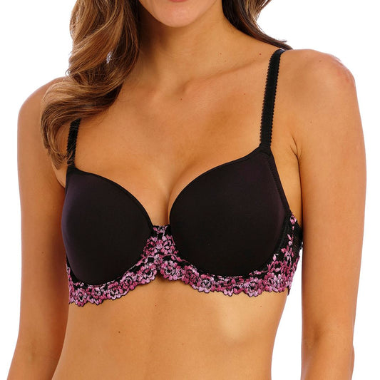 Wacoal Embrace Lace Contour Bra - Black/Berry Multi