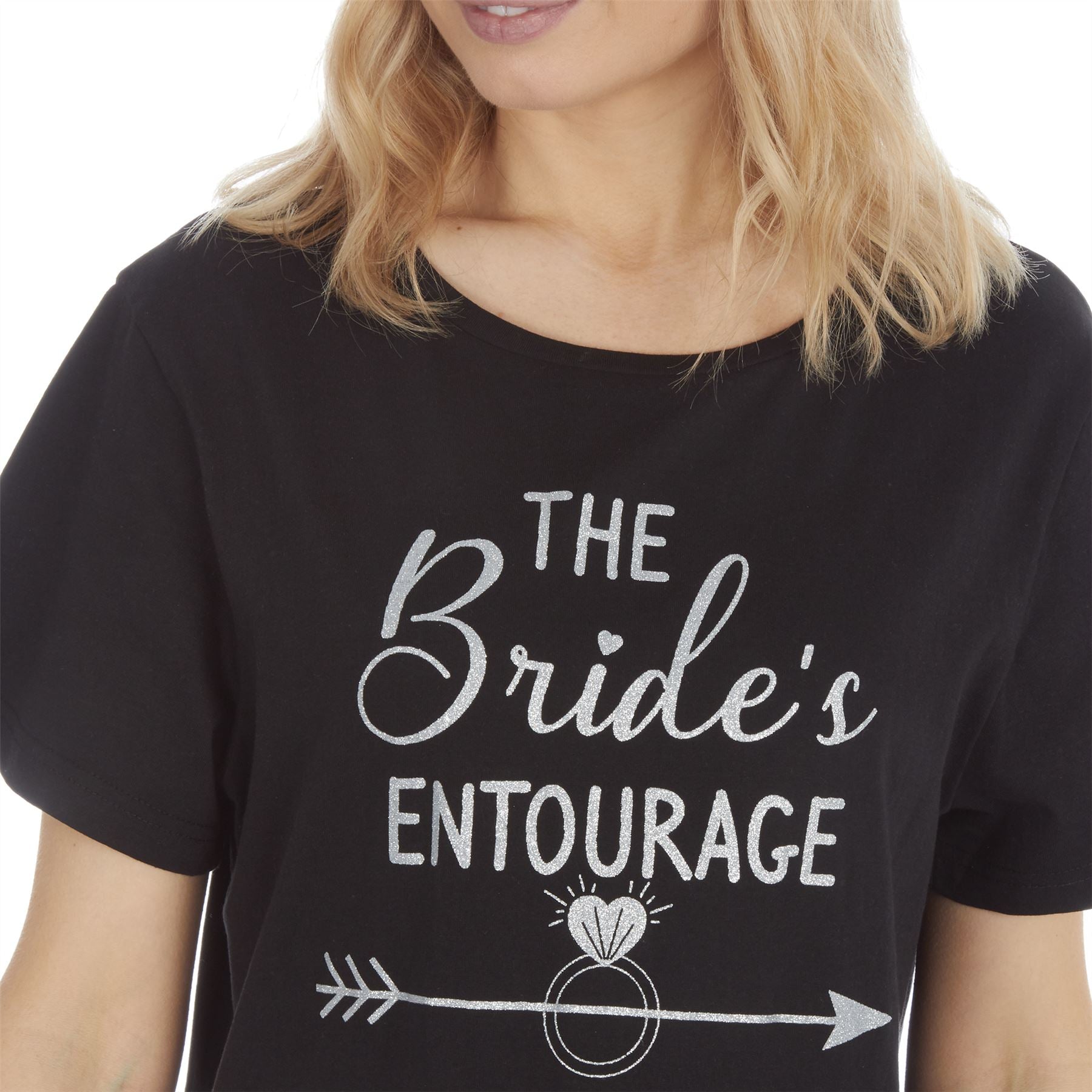 Forever Dreaming Womens 'The Bride's Entourage' Jersey Pyjamas - Black Forever Dreaming