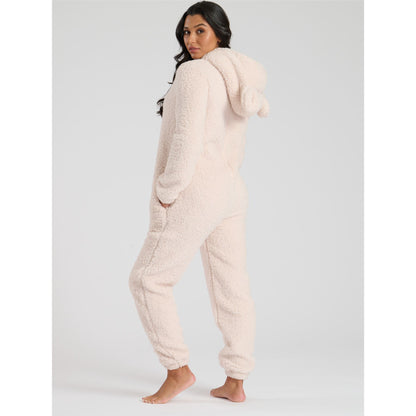 Loungeable Womens Sherpa Fleece Teddy Bear Onesie