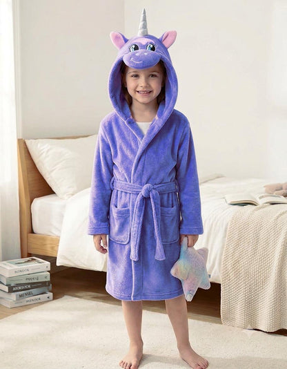 Animal Crazy Kids Unicorn Robe - Lilac Animal Crazy
