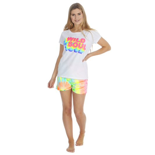 Forever Dreaming Womens 'Wild Soul' Pyjama Set - Tie Dye