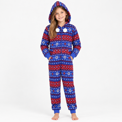 Onezee Kids Fairisle Print Fleece Onesie - Blue Onezee
