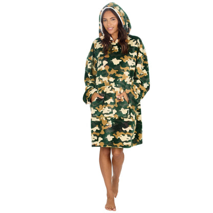 Huggable Hoodie Mens Fleece Oversized Hoodie - Camo