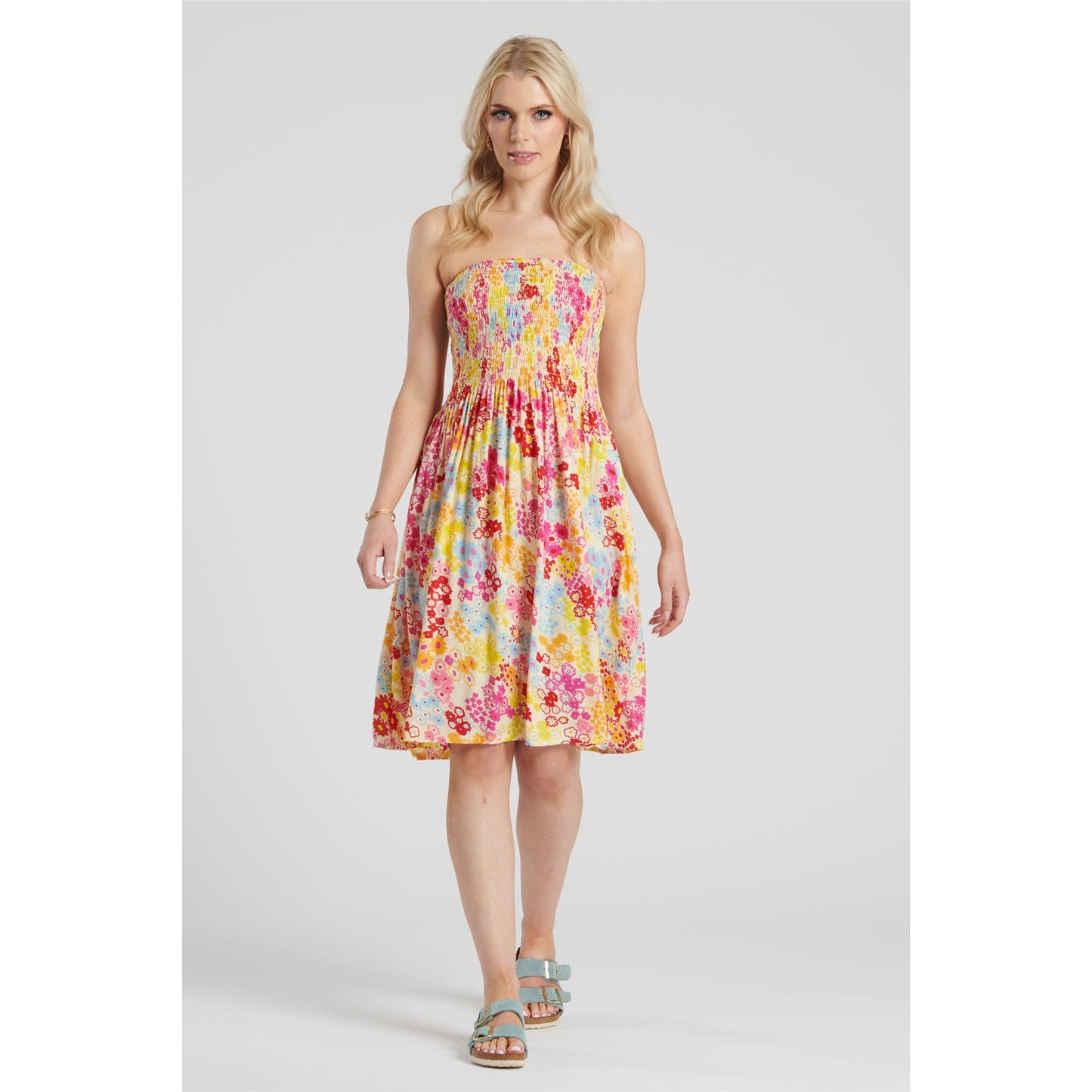 Pistachio Multi Floral 3 In 1 Dress