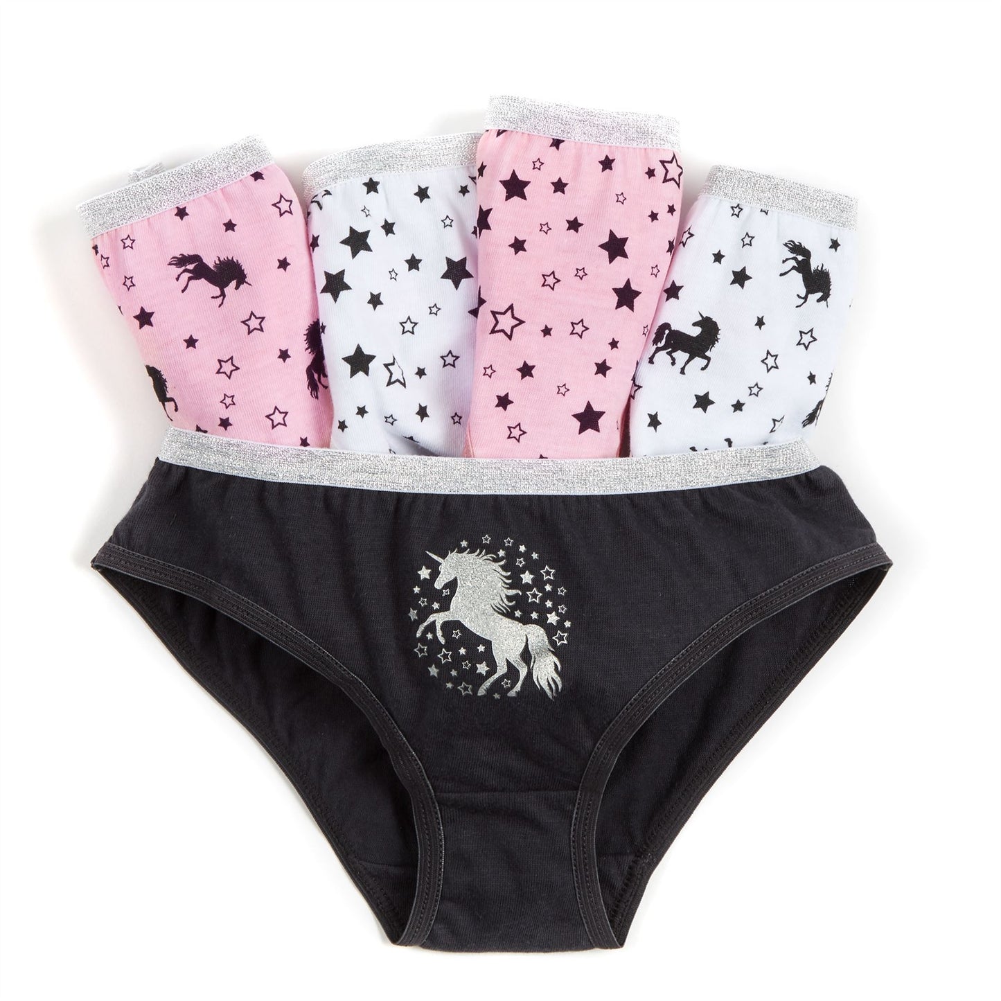 4Kidz Girls Briefs (5 Pack) - Unicorns (7-13 Years)
