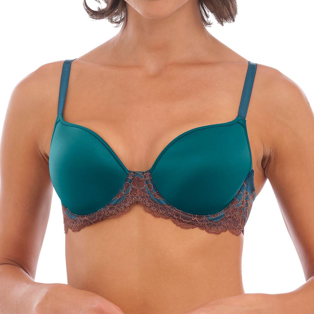 Wacoal Lace Affair Contour Bra - Blue Coral/Cherry Mahogany