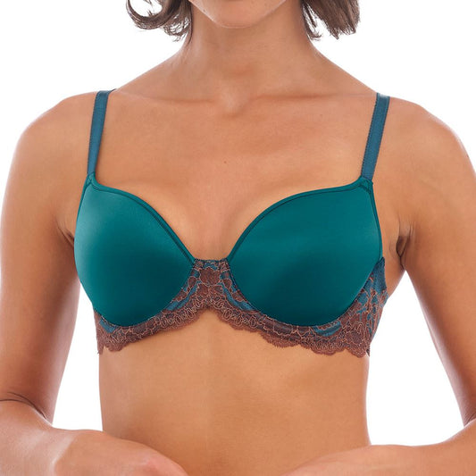 Wacoal Lace Affair Contour Bra - Blue Coral/Cherry Mahogany