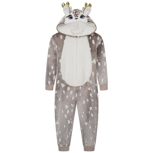 Nifty Kids Luxury Reindeer Fleece Onesie