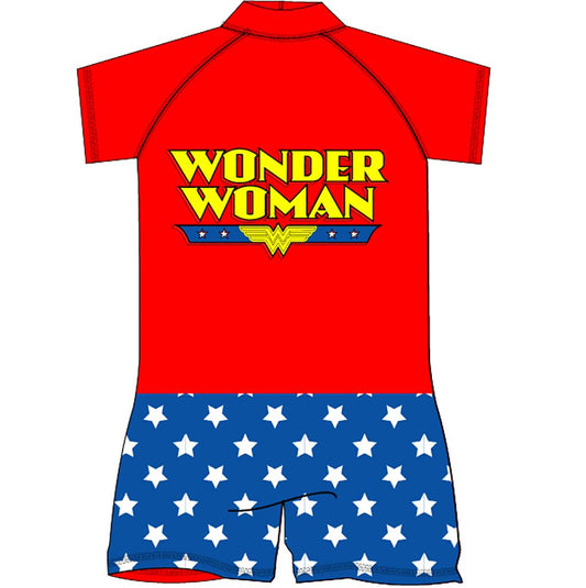 Girls Wonder Woman Costume Surf Suit