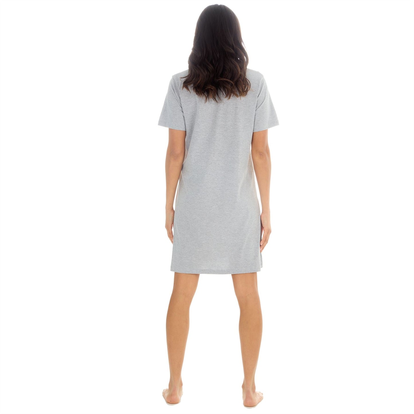Forever Dreaming 'It's Always Tea Time' Womens Nightdress - Grey Forever Dreaming