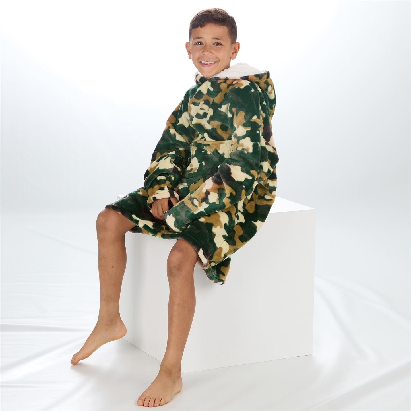 Huggable Hoodie Kids Fleece Oversized Hoodie - Camo