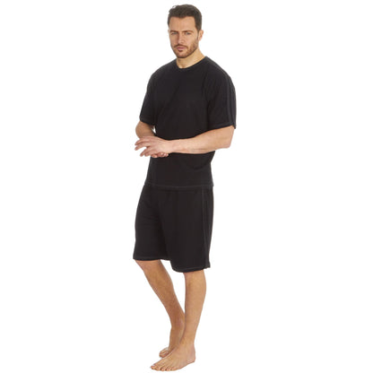 Cargo Bay Mens Contrast Stripe Pyjamas - Black/Charcoal