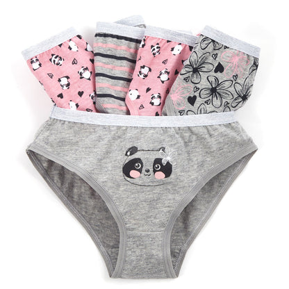 4Kidz Girls Briefs 5 Pack - Pandas (7-13 Years)