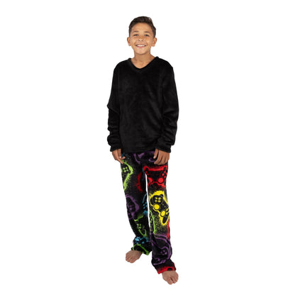 Cargo Bay Boys Gamer Fleece Pyjamas - Black Cargo Bay