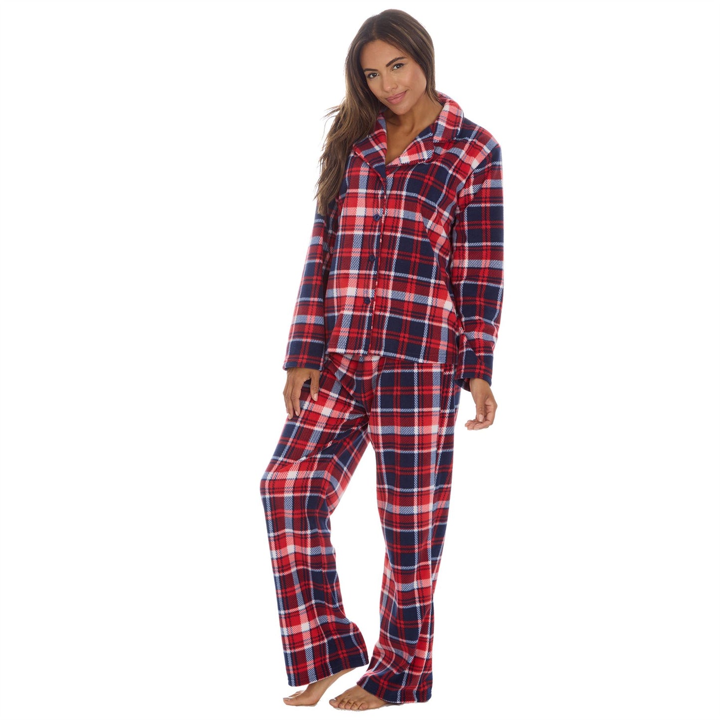 Forever Dreaming Womens Microfleece Check Pyjamas