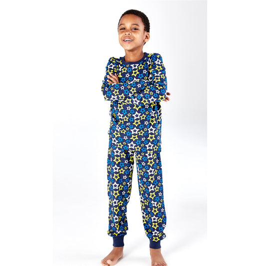 Masq Kids Star Print Pyjama Set - Blue