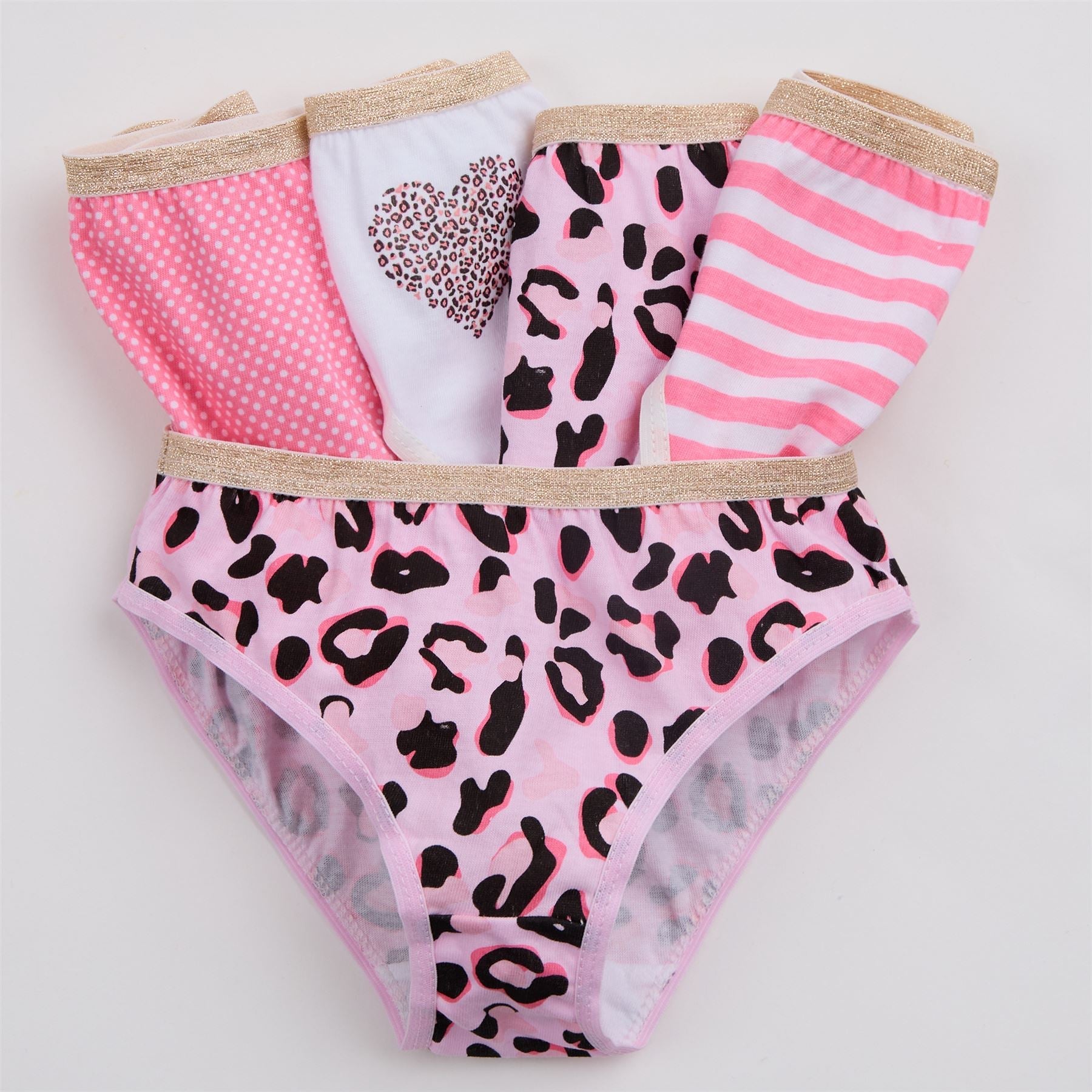 4Kidz Girls Briefs 5 Pack - Animals (7-13 Years) 4Kidz