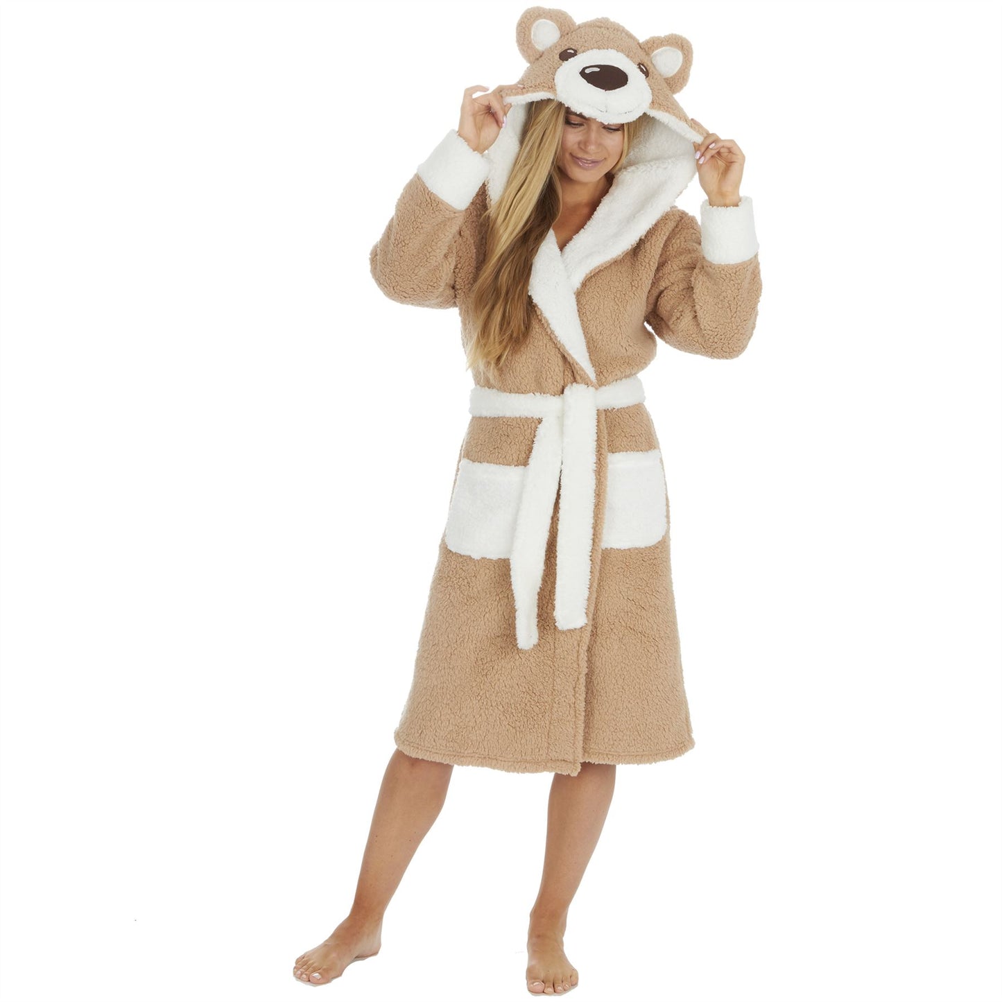 Forever Dreaming Womens Novelty Fleece Teddy Bear Robe