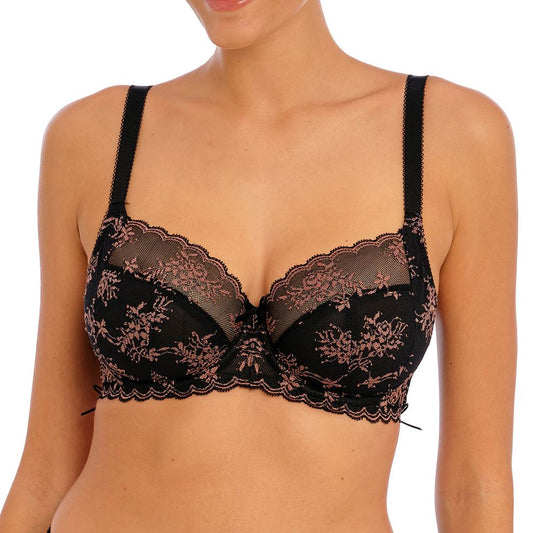 Freya Offbeat Decadence Side Support Bra - Black