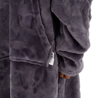 Huggable Hoodie Kids Fleece Oversized Embossed Hoodie - Football