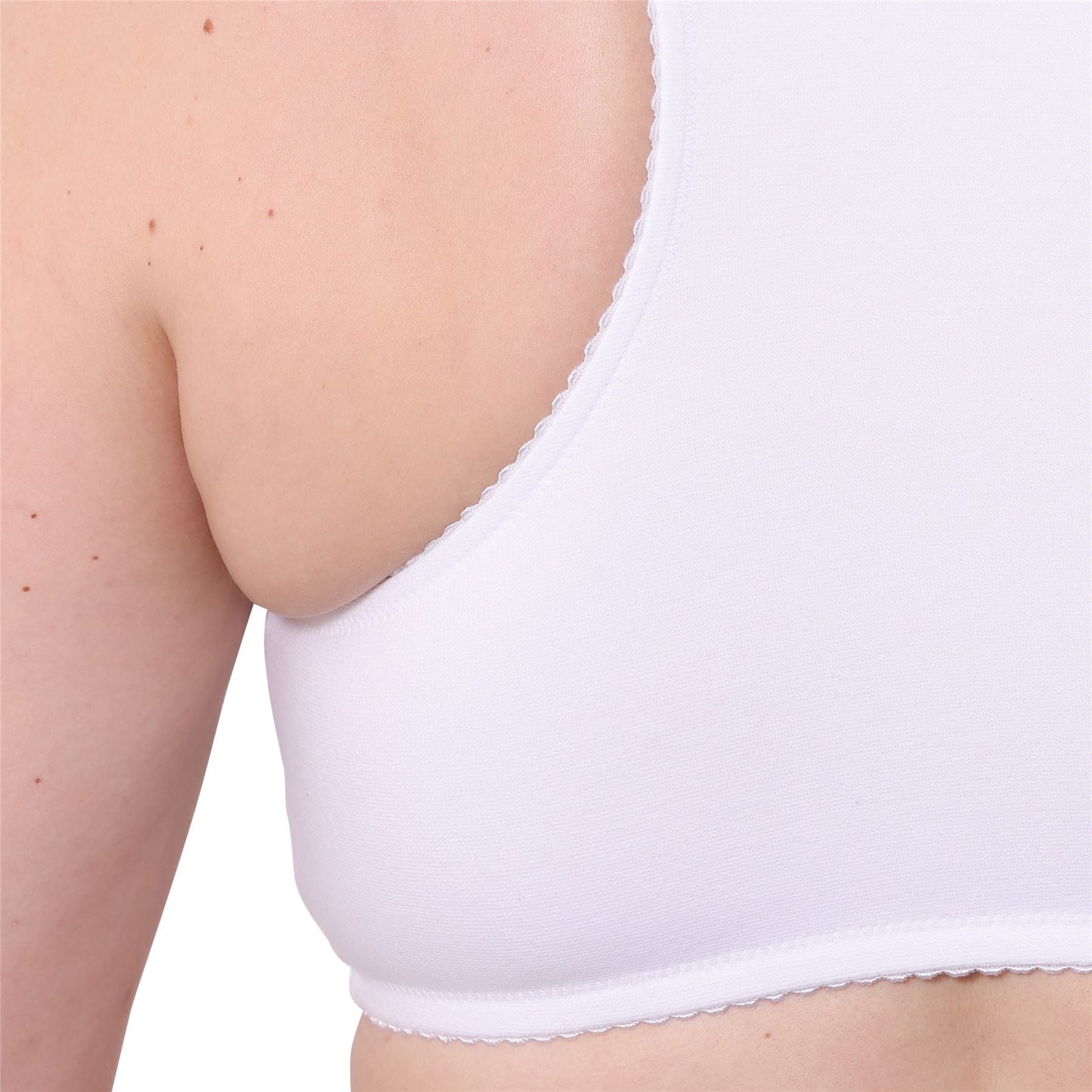 Gemm Front Fastening Racer Back Lace Bra - White Gemm