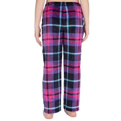 Forever Dreaming Girls Fleece Lounge Pants - Purple Check