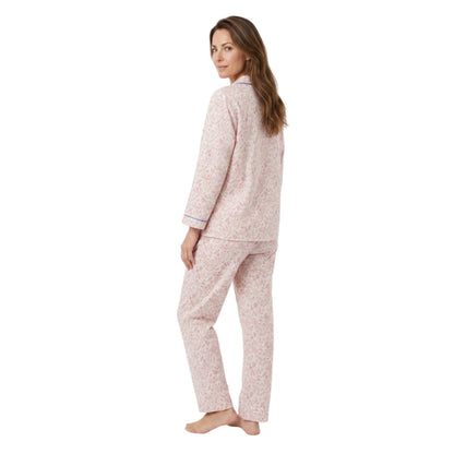 Marlon Womens Floral Winceyette Pyjamas - Pink Marlon