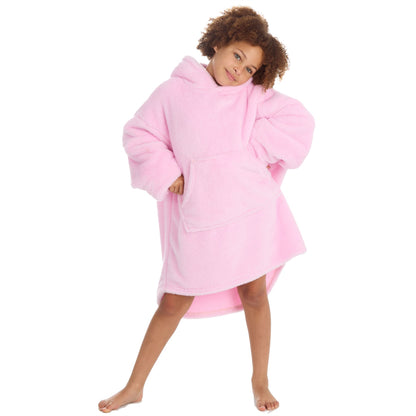Huggable Hoodie Kids Snuggle Fleece Oversized Hoodie - Pink