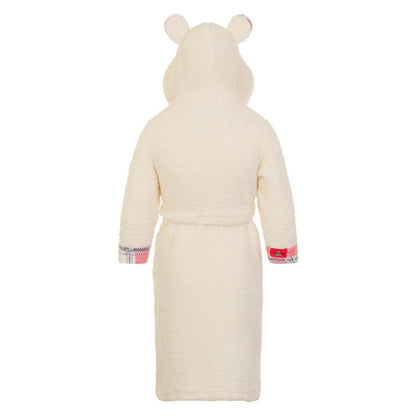 Nifty Kids Sherpa Fleece Bear Robe - Cream